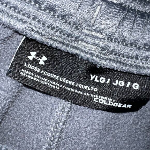 Under Armour Boys Joggers Sweatpants Athletic Storm Loose Fit Gray Large - Picture 9 of 10